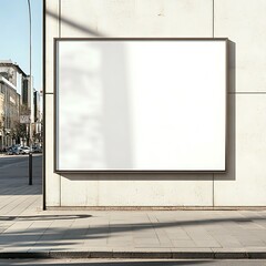 Blank advertisement billboard mockup on a building exterior offers urban marketing space and visibility in the city.