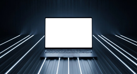 Dark Laptop Screen Mockup