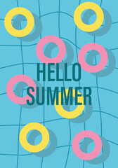 Flat image. Recreation and summer vacation concept. Perfect for a summer sale post or banner.