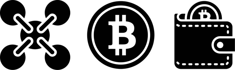 Obraz premium Drone bitcoin wallet cryptocurrency technology digital currency blockchain investment future money editable