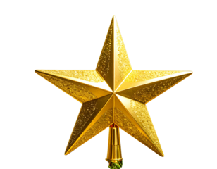 Golden Star Christmas Tree Topper