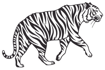 Seamless tiger stripe pattern for graphic design and textiles