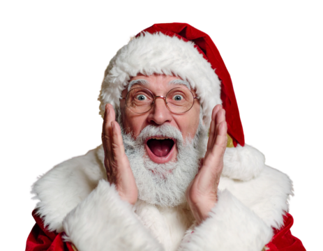 Man in Santa Claus Suit Expressing Happy Surprise with Hands on Face 96771.jpg - Powered by Adobe