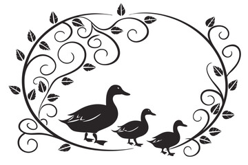 vector illustration of a duck