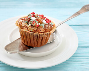 banana bread oat muffins with christmas sprinkles