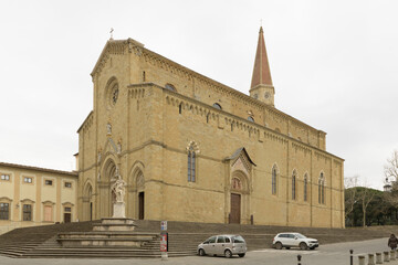 Arezzo Cathedral, a Gothic-style Roman Catholic church dedicated to St. Peter and St. Donatus,...