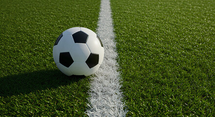 Ball on center line with split lighting, modern visual composition