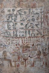 ancient egyptian hieroglyphics at luxor temple