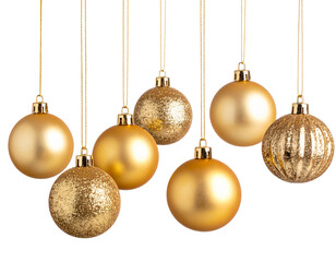 PNG Golden christmas baubles chandelier jewelry hanging.