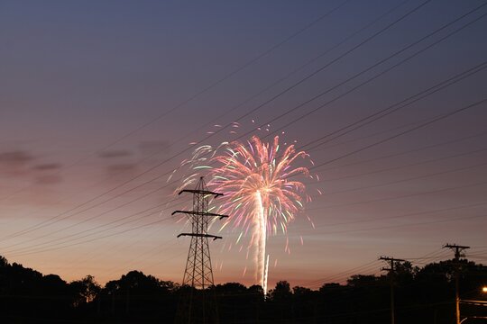Independence Day fireworks near American Legion Post 290