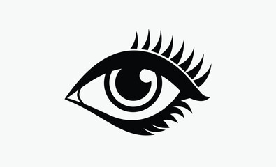 Eye icon, simple eye icon vector, eyesight pictogram in flat style vision pictogram design, simple style, isolated on white 