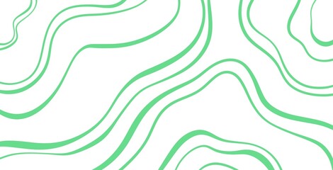 Abstract sinuous lines in light green color on white background. Reminiscent of contour maps or streams in nature. Airy, light style.