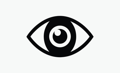 Eye icon, simple eye icon vector, eyesight pictogram in flat style vision pictogram design, simple style, isolated on white 