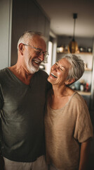 Happy Elderly Couple Smiling