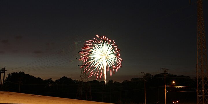Independence Day fireworks near American Legion Post 290