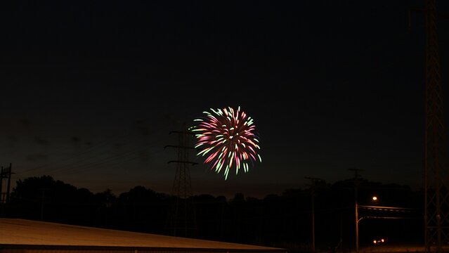 Independence Day fireworks near American Legion Post 290