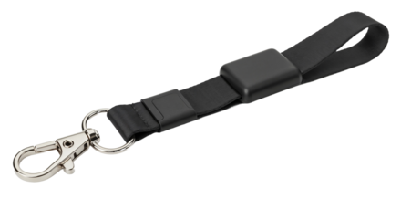 lanyard with lobster claw clasp isolated on white background with copy space