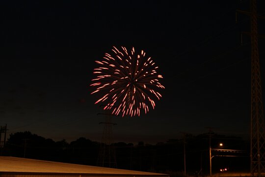 Independence Day fireworks near American Legion Post 290