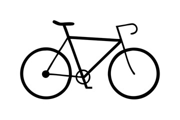 Obraz premium Simple black bicycle vector illustration for cycling and transportation needs