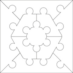 A puzzle of 9 pieces. 