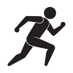 Silhouette of a Runner in Motion Depicting Speed Agility and Determination Symbolic of Sports Fitness and Healthy Lifestyle