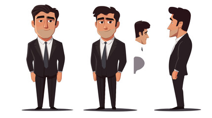 Fototapeta premium Professional Businessman Cartoon Character Illustration