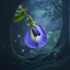 Spring garden with colorful flowers and butterflies in a nature-inspired vector design