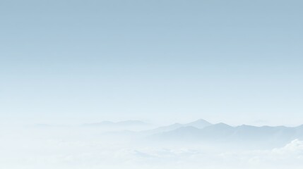 Minimalist 2D cloudscape with cyan to black gradient sky.