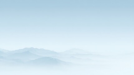 Minimalist 2D cloudscape with cyan to black gradient sky.