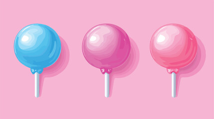 Colorful Bubble Gum Candy Vector Illustration Centered