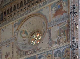 View of the presbytery with frescoes by Ugolino di Prete Ilario (1370s), Cathedral of Orvieto,...