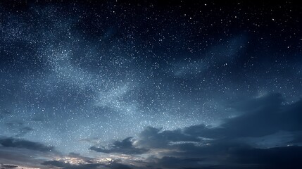 Serene starry night sky with a deep calm atmosphere.