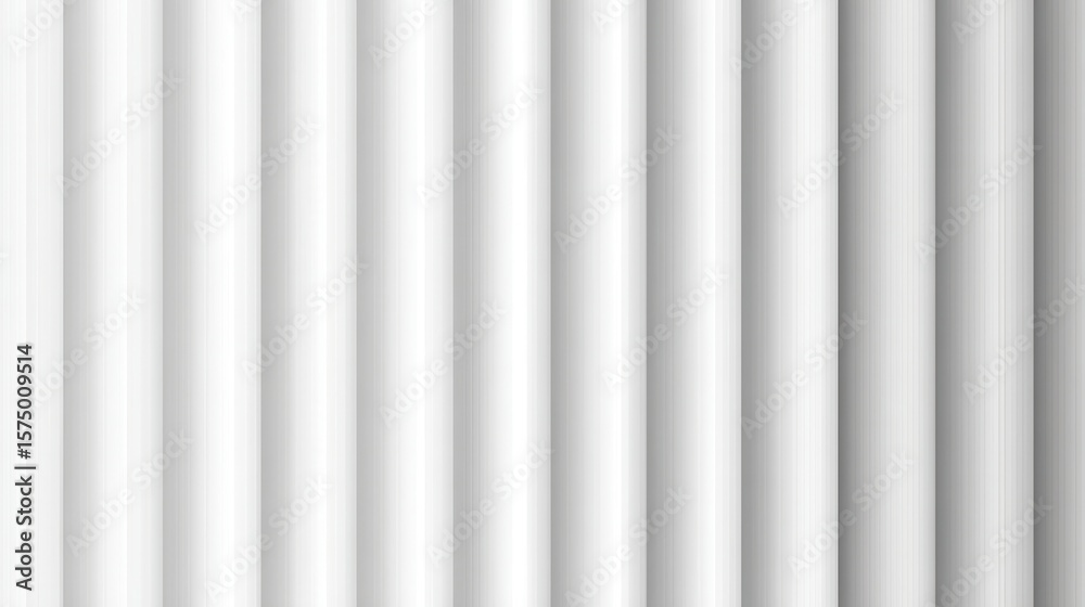 Poster smooth white waves forming dynamic three dimensional pattern, representing modern design concept wit