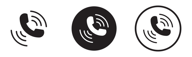 phone call icon vector set. Telephone call sign. Contact icon phone mobile call. Contact us. Contact us symbol. Cell phone pictogram. Ringing phone icon set. 