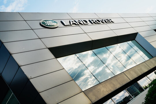 Land Rover (JLR) Luxury SUV Cars Dealership, Acton, Park Royal, West London, England, United Kingdom, Britain - July 2025