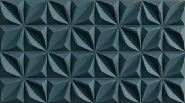 Teal geometric 3d pattern forming a seamless texture, ideal for backgrounds, wallpapers, and design projects requiring a visually appealing and modern aesthetic