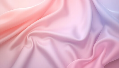 Soft Pastel Pink and Lavender Silk Drape, Elegant Fabric Texture Background