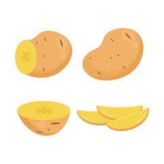 Potatoes Icon Set Vector Design.