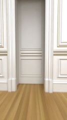 Fototapeta premium Elegant white door and classic interior