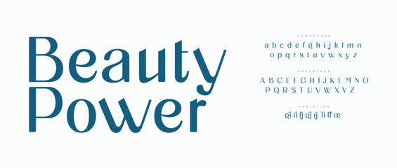 Beauty Power Creative modern technology alphabet fonts. Abstract typography urban sport, techno , fashion, digital, future creative logo font.