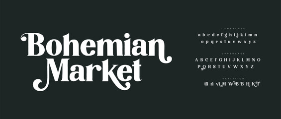 Bohemian modern stylish typography letter logo design © alfred
