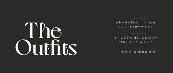 The Outfis calligraphy alphabet small lettering a to z font family