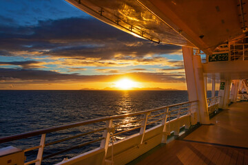Sunrise over the island of Saint Martin in the Leeward Islands of the Lesser Antilles in the northeastern Caribbean.