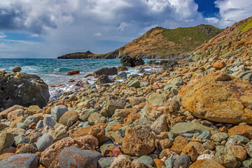 Guana Bay Beach located on the island of Saint Martin in the Caribbean.