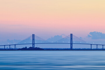 Sidney Lanier bridge located in Brunswick Georgia taken from Jekyll Island.