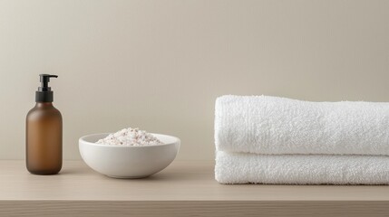 Minimalist Spa Inspired Bathroom Decor with Soft Tones and Relaxing Ambiance