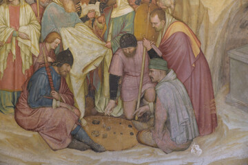 Fresco of the Crucifixion, 1376-79, by Altichiero, in the Cappella di San Giacomo at the Basilica...