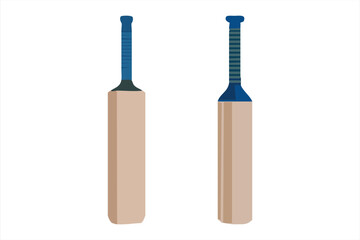 Two Cricket Bats Illustration