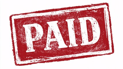  stamp with the word PAID in white letters is displayed.