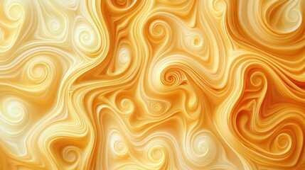 Swirling Golden Abstract Art with Fluid Lines and Spiraling Forms